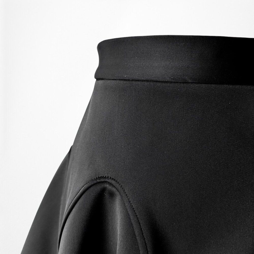 Vintage Y2K 90s Black High Waisted Pleated Mini Flared Skater Skirt Size XS/S - Picture 6 of 6